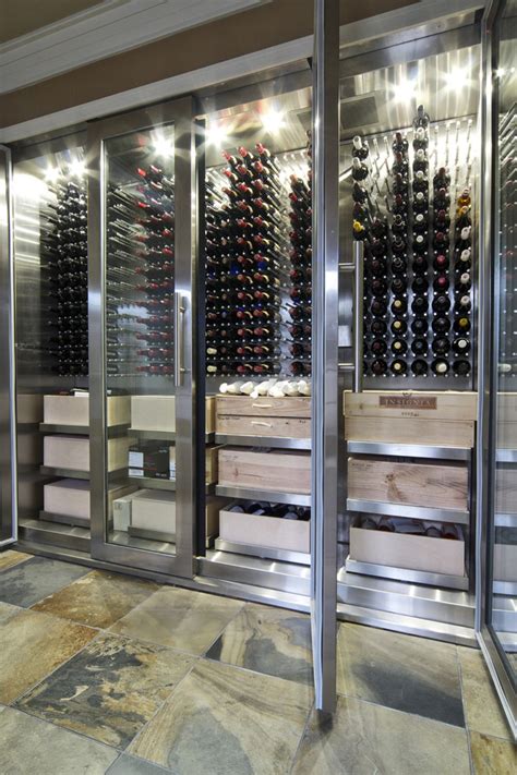 vin de garde custom stainless steel wine cabinet|Minto Fridge .